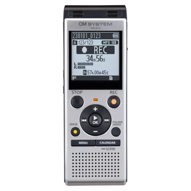 Olympus WS882 Digital Voice Recorder 4GB with Built-in USB plus Micro SD Slot