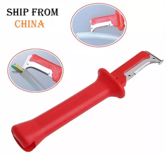 Cable Stripping Knife Patent Hook Blade Wire Stripper German couteau Strip cut !