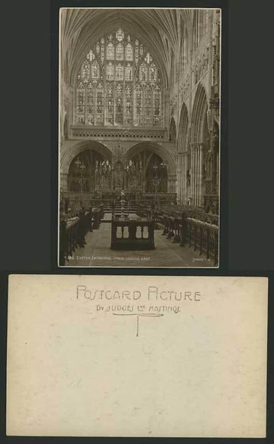 Devon Judges' Old Postcard EXETER CATHEDRAL Choir East