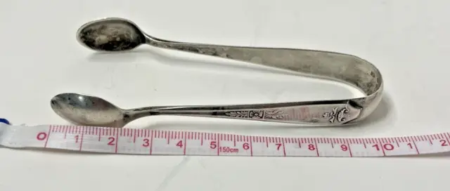 Sterling .925 Birmingham Silver Sugar Tongs Bakers Bros Ltd