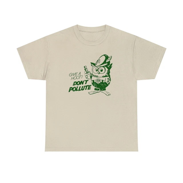 Woodsy Owl original 70's "give a hoot don't pollute" Unisex Heavy Cotton Tee