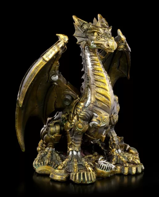 Steampunk Drachen Figur - Infinity Life - Fantasy Gothic Wächterdrache Skulptur 2