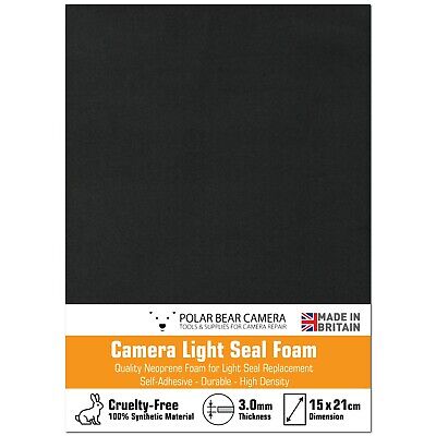 Fotocamera luce Seal Schiuma 2mm Non Adesivo Riparazione Foglio 21cmx15cm UK Made 