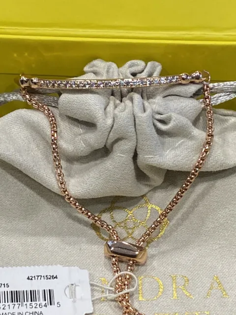 Kendra Scott Ott Adjustable Chain Bracelet in Rose Gold NEW with Box & Dust Bag