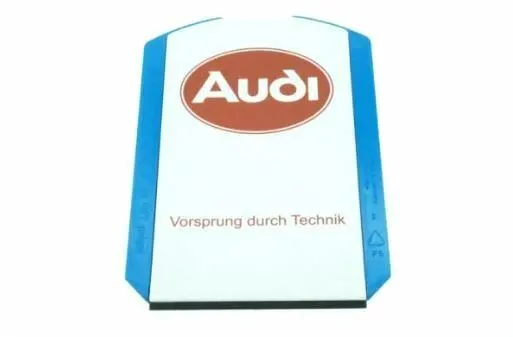 Audi Parkscheibe Parkuhr oval mit Wasserabzieher - Vorsprung durch Technik