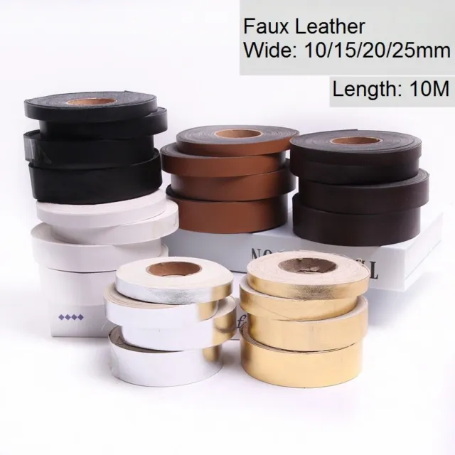 10M PU Leather Binding Tape Costume Upholstery Edging Trim DIY Sewing Material