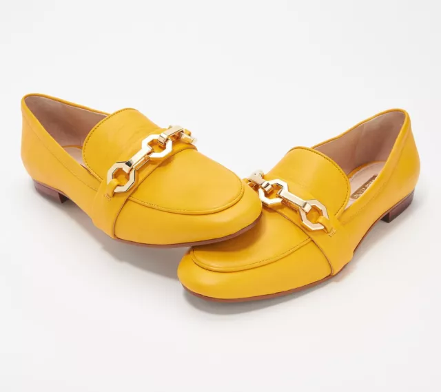 Louise et Cie BRONE Slip-on Loafers Flat Loafer MARIGOLD Yellow Chain Moccasin 2