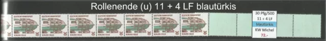 RM Sehenswürdigkeiten 30 Pfg RG 500 ROLLENENDE 11 + 4 LF u blautürkis