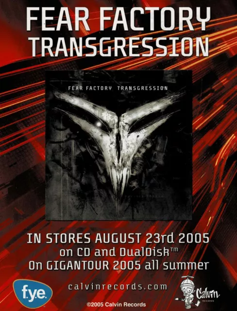 FEAR FACTORY - TRANSGRESSION - 2005 Promo Print Ad