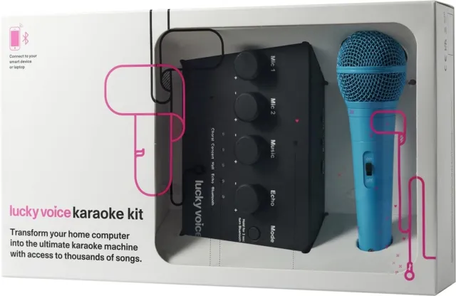 Lucky Voice 2.0 (Neu 2022 Version) Karaoke-Maschine & Mikrofon für Erwachsene & Kinder