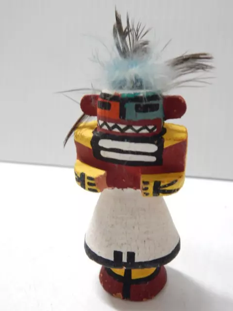 VINTAGE HOPI INDIAN HIGHWAY RTE 66 WHIPPER KACHINA w/GUILD SUN STAMP