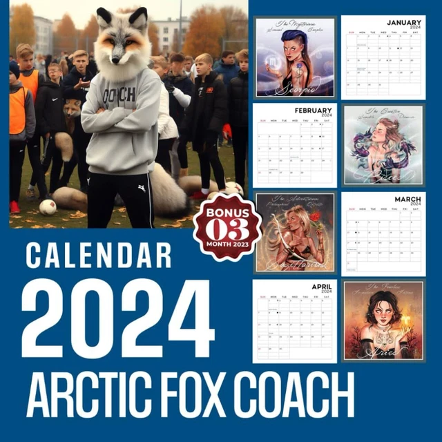 ARCTIC FOX COACH Calendar 2024 Jan 2024 to Dec 2024 Bonus 3 Months last