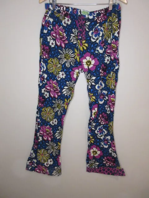 Sz XL Women's Vera Bradley African Violet Lounge Pajama Pants PJ Drawstring EUC
