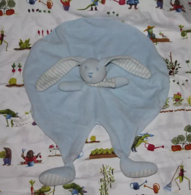 Doudou BOUCHARA LAPIN PLAT ROND BLEU EXC ETAT