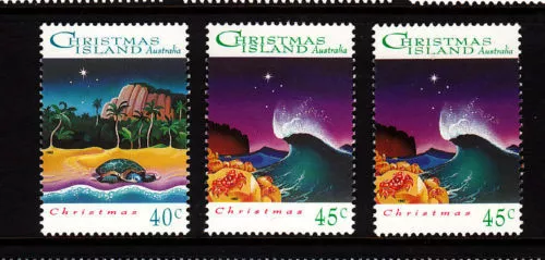 1993 Christmas Island Christmas MUH Complete Set of 3 Stamps