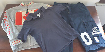Felpa pantaloni shorts polo maglietta Armani Junior Hydrogen blu 8-9 anni bimbo