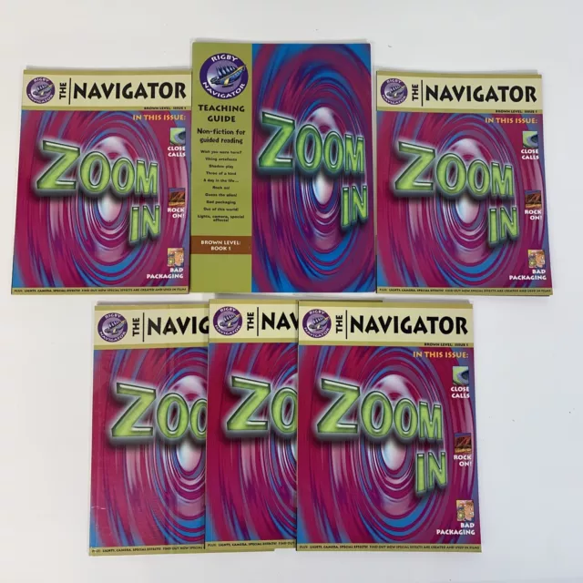 GUIDED READING RIGBY Navigator Teaching Guide + 5 Zoom In Books Brown ...