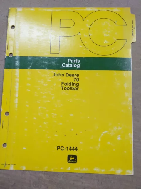 John Deere 70 Folding Toolbar Parts Catalog, PC-1444