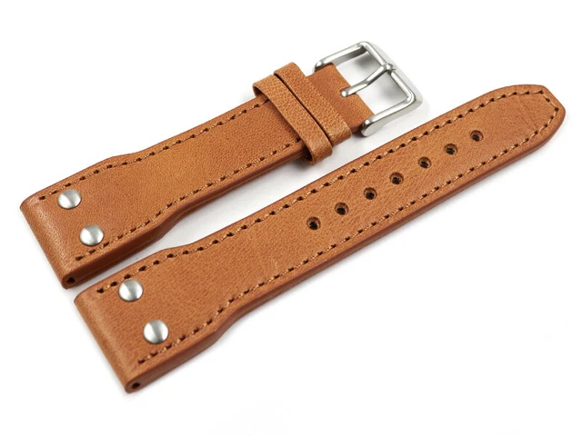 Bracelet De Montre En Cuir De Buffle Gris Clair - Système De Dégagement Rapide - Watchband Berlin
