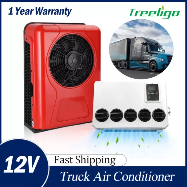 12V Truck Cab Air Conditioner Split AC Fits Semi Trucks Bus RV Caravan 12000 BTU