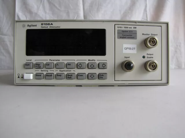 Agilent Keysight 8156A Option 221 Optical Fiber variable Attenuator