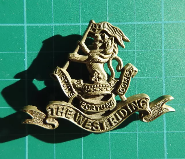 West Riding (Duke Of Wellingtons) Regiment Officer’s WW2 Plastic Cap Badge