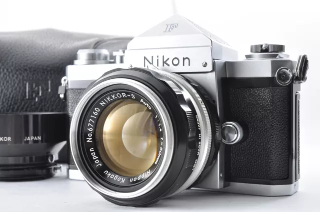Nikon F Eye Level Silver / Nikkor Auto S 50mm f/1.4 Near Mint from Japan #231997