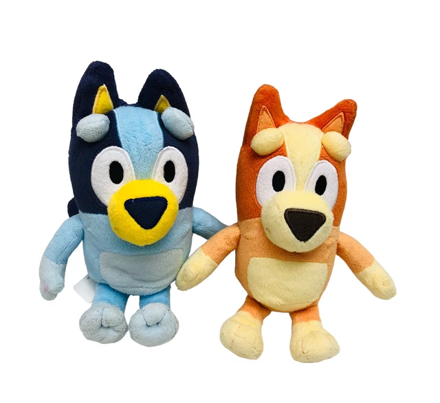 DISNEY BLUEY FRIENDS BINGO and BLUEY 8" Small Soft Plush Toy TV Show