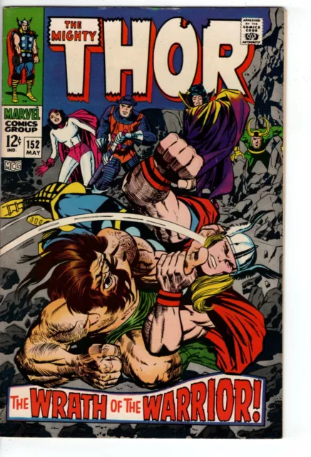 Thor #152 (1968) - Grade 8.0 - The Wrath Of The Warrior - Loki Appearance!