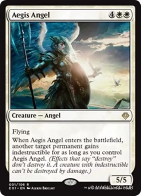 AEGIS ANGEL Archenemy: Nicol Bolas MTG White Creature — Angel Rare