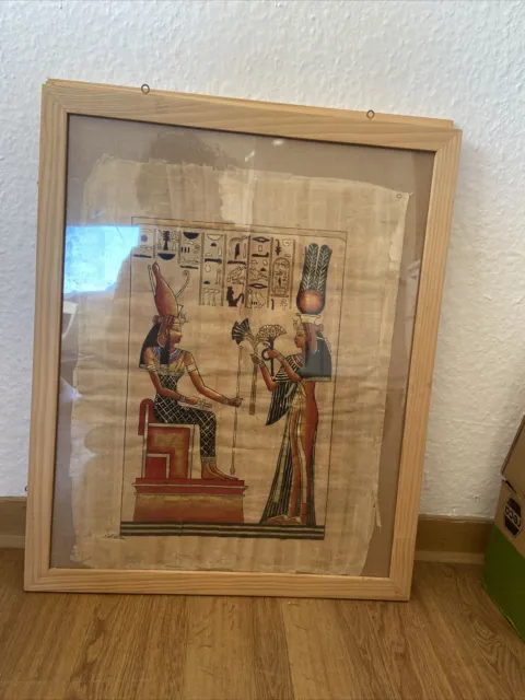 Papyrus Bild hinter Glas | Von Ägypten Reise
