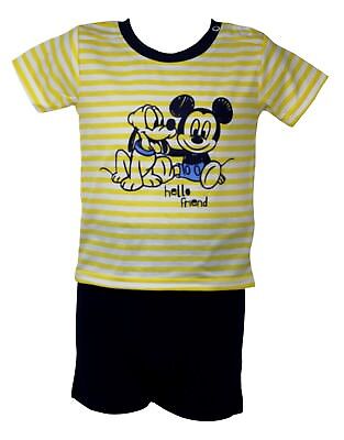 Disney Ufficiale Topolino & Pluto Il Cucciolo Pantaloncini & Camicia Set Giallo