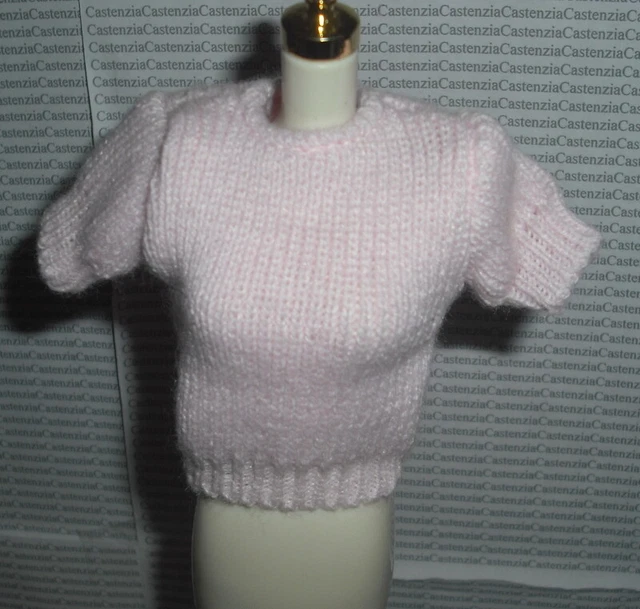 Barbie Doll Top Barbie Loves Elvis Pink Sweater Blouse Shirt Fashion Accessory Barbie Doll Top Barbie Loves Elvis Pink Sweater Blouse Shirt Fashion Accessory