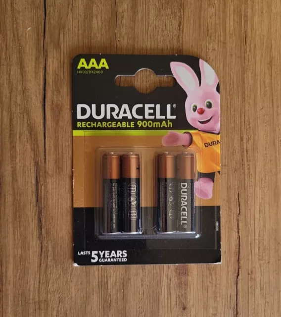 Duracell Akku AAA 4 WIEDERAUFLADBARE Batterien Micro HR03 DC2400 NiMH 1.2 V AAA