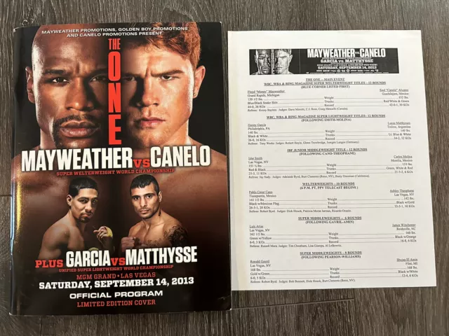 Saul Canelo Alvarez vs Floyd Mayweather Official Boxing Fight Alternate Program