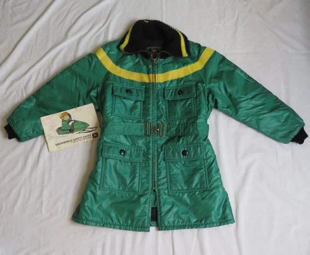 Vintage 1970s John Deere Deluxe Snowmobile Jacket & Safety Brochure  With Issues