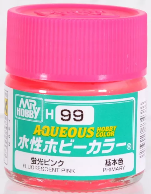 Gunze GSI Mr.Hobby Aqueous Color Acrylic Paint H99 Fluorescent Pink (10ml)