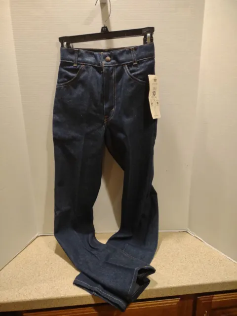 Vintage Levi's Jeans Child 10 Slim Blue W22 Inseam28 Rise 8  Girls Orange Tab L2