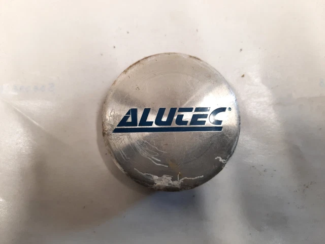 Alutec Nabendeckel 64mm Silber - Original Felgendeckel Mit Blauem Logo
