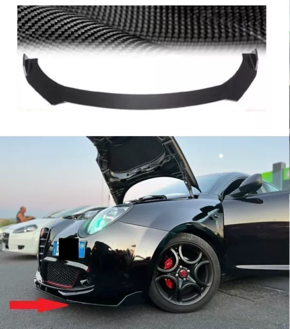 Pour Alfa Romeo Mito Spoiler Avant Lèvre Performance Aspect Carbone Convient