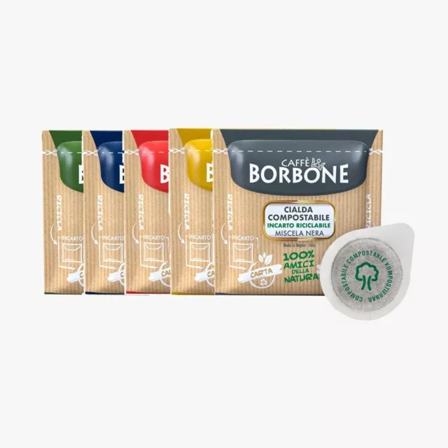 Borbone Capsule CIALDA ESE 44 | Nera Rossa Blu Oro Dek | Offerta 150 300 600 900