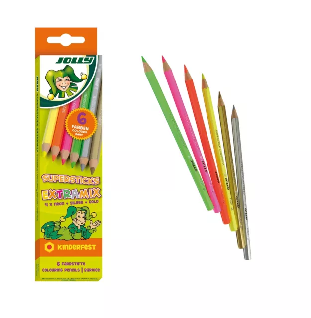 JOLLY Supersticks Buntstifte Metallic/Neon/Extramix Malen Zeichnen Farben