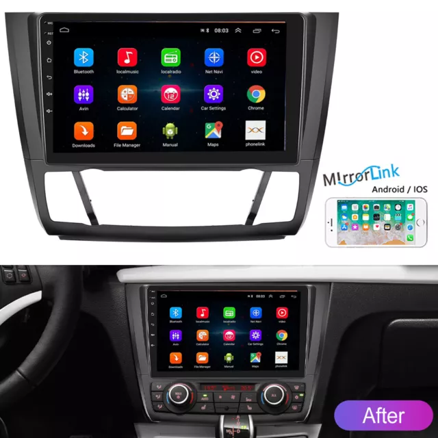 32G 9" Autoradio Für BMW 1er E81 E82 E87 E88 Android 13 GPS Navi WIFI BT FM RDS