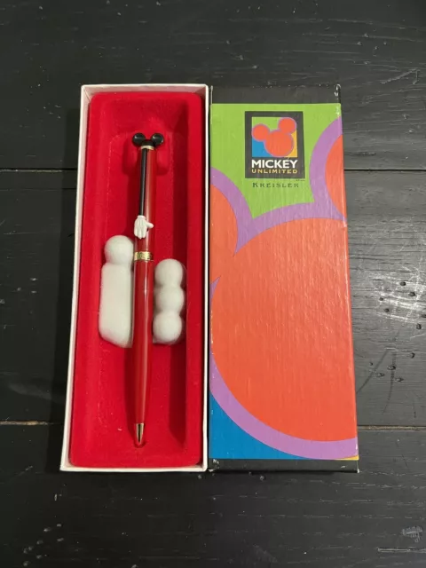 Disney Mickey Unlimited Kreisler Pen Red & Black Twist Ball Point Original Box