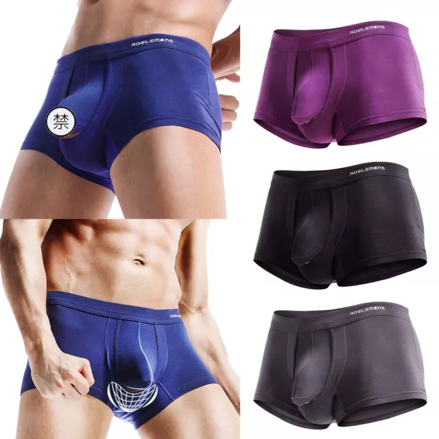 Mens Underwear Separate Penis Ball Pouch Breathable Comfort Sport Boxer Shorts ⚝