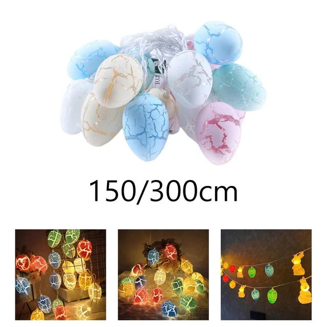 3 Luci Pasquali A LED Per Finestra – Uova Colorate Con Ventosa – Decorazione Interni A Batteria - 5