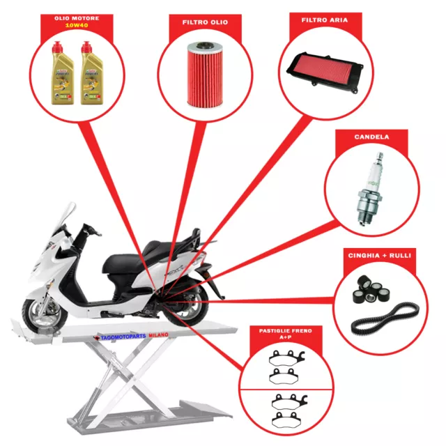 Kit Tagliando [Motore+Trasmissione+Freni] - Kymco Grand Dink 125 (2001-2007)