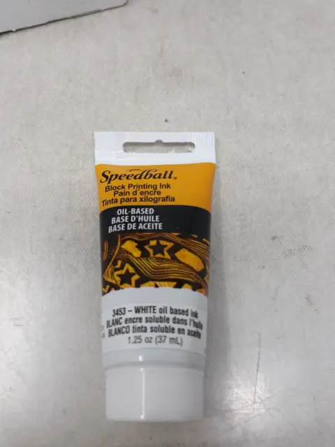 Pack of 3 Speedball Yellow Oil Based Ink Block Printing Ink 37ml 1.25 oz
