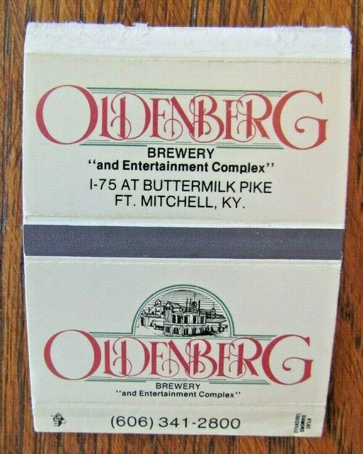Oldenberg Brewery Brew Pub (Fort Mitchell, Kentucky) Beer Matchbook Matchbox -F1