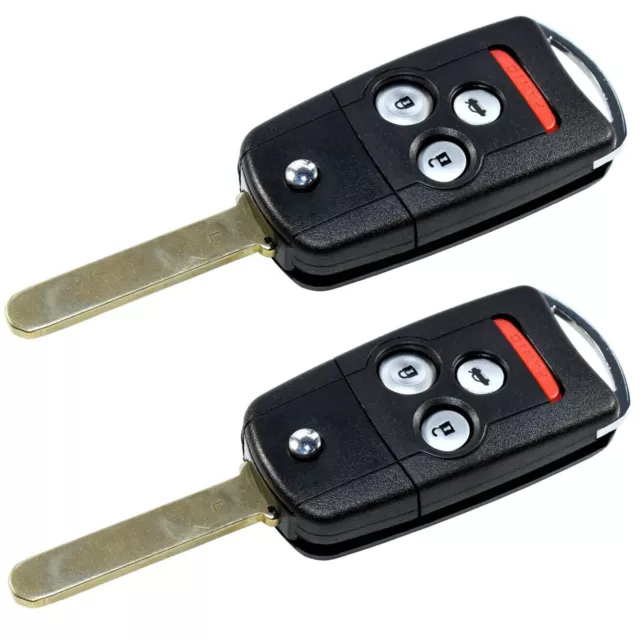 2-Pack HQRP Flip Key Fob Keyless for Acura MDX RDX TL TSX ZDX Honda Accord 10-14